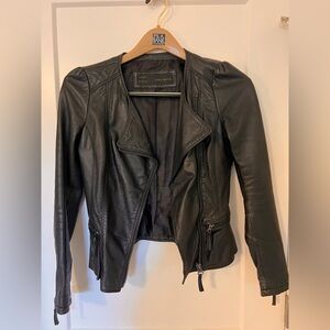 Zara Women's Black Leather Jacket